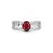 Ruby Platinum Ring R34