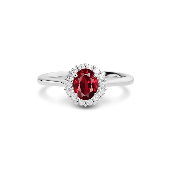 Ruby Platinum Ring R35
