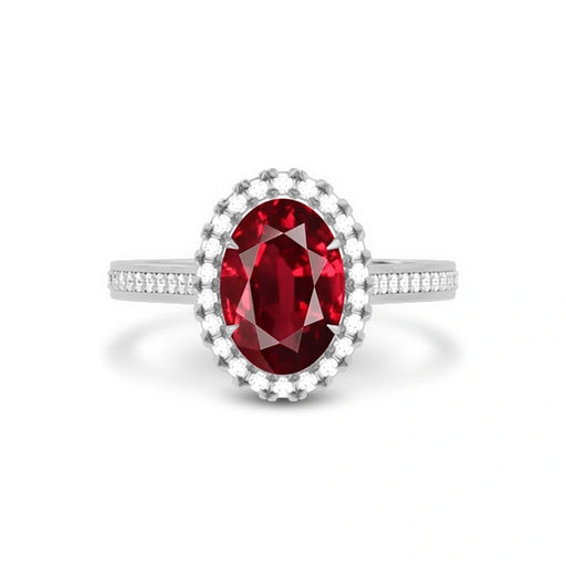 Ruby Platinum Ring R40