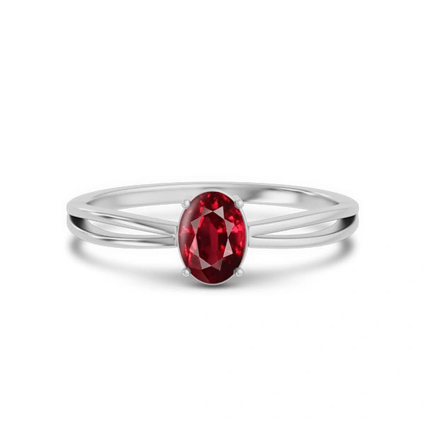 Ruby Platinum Ring R43