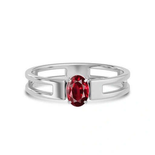 Ruby Platinum Ring R45