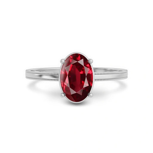 Ruby Platinum Ring R48