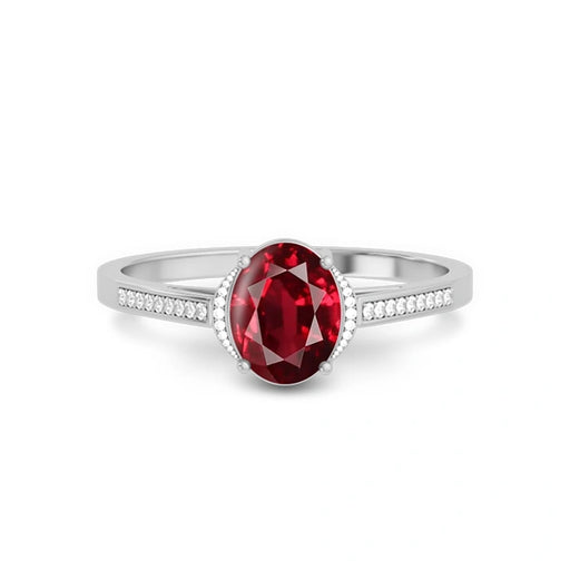 Ruby Platinum Ring R53