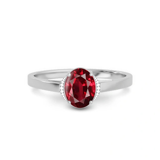 Ruby Platinum Ring R54
