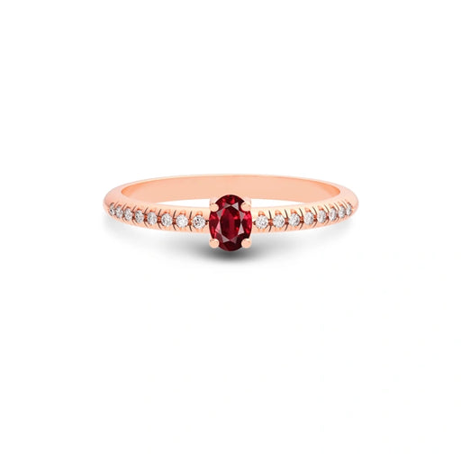 Ruby Rose Gold Ring R4