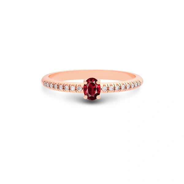 Ruby Rose Gold Ring R4