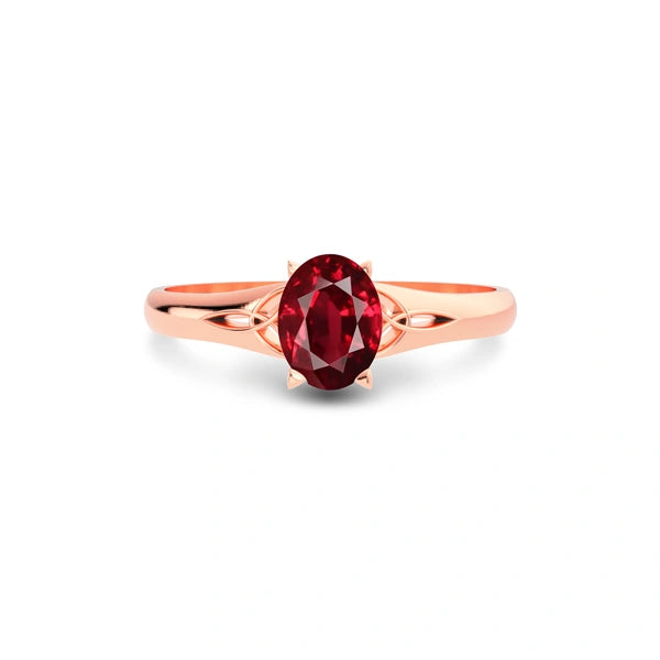 Ruby Rose Gold Ring R6