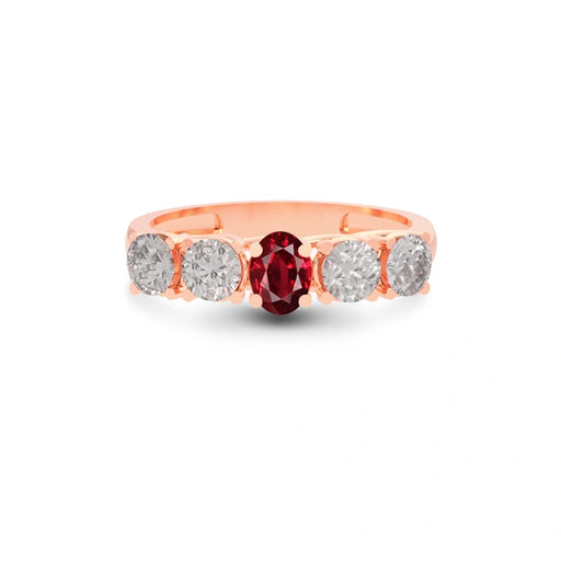 Ruby Rose Gold Ring R10