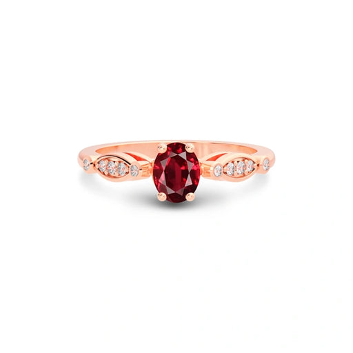Ruby Rose Gold Ring R15