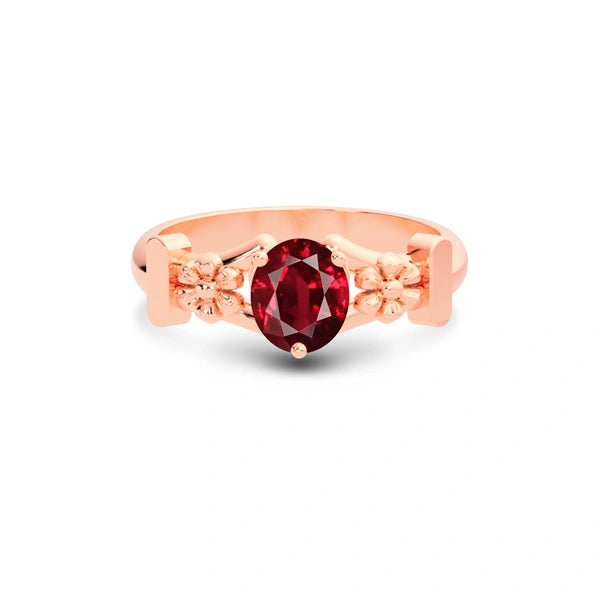 Ruby Rose Gold Ring R18