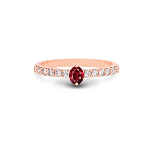 Ruby Rose Gold Ring R20