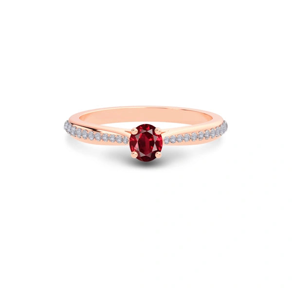 Ruby Rose Gold Ring R25
