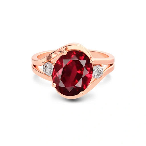 Ruby Rose Gold Ring R26