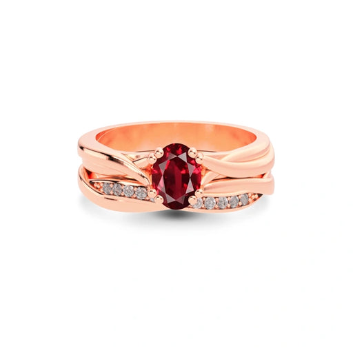 Ruby Rose Gold Ring R27