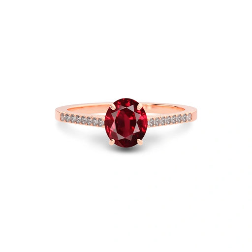Ruby Rose Gold Ring R28