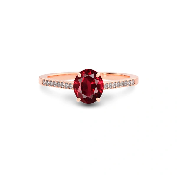 Ruby Rose Gold Ring R28