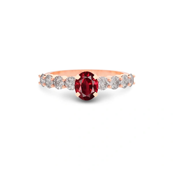 Ruby Rose Gold Ring R29