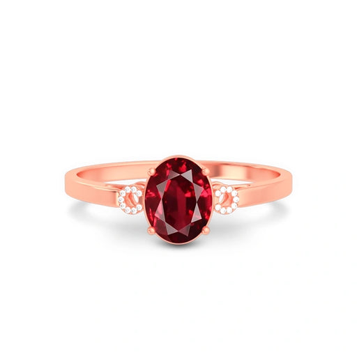 Ruby Rose Gold Ring R38