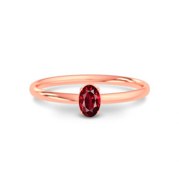 Ruby Rose Gold Ring R39