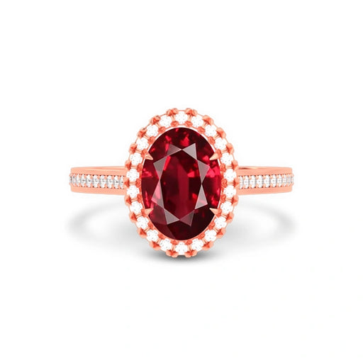 Ruby Rose Gold Ring R40