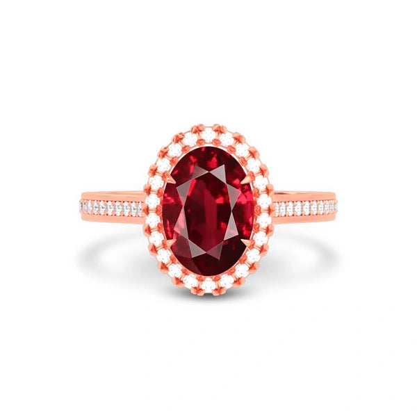 Ruby Rose Gold Ring R40