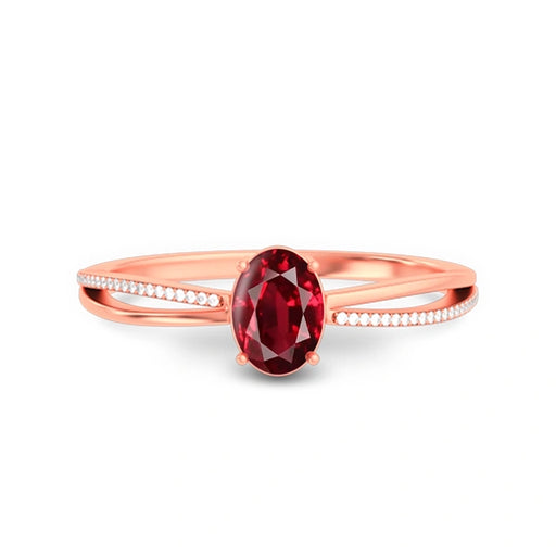 Ruby Rose Gold Ring R47