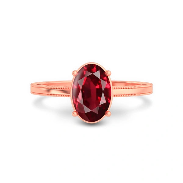 Ruby Rose Gold Ring R48