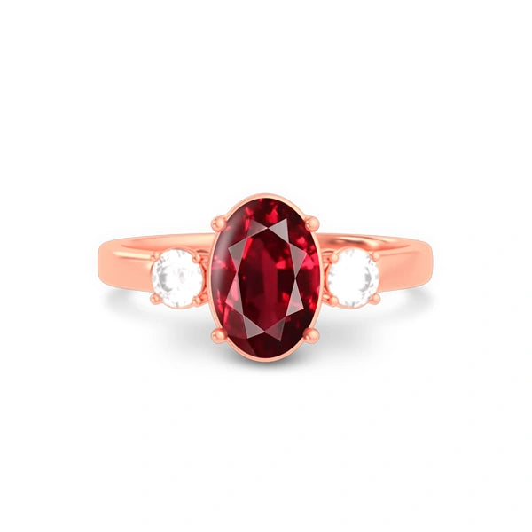 Ruby Rose Gold Ring R51