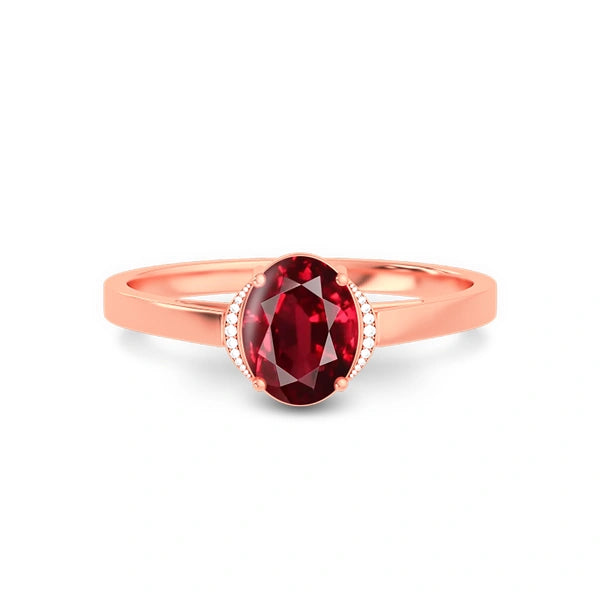 Ruby Rose Gold Ring R54
