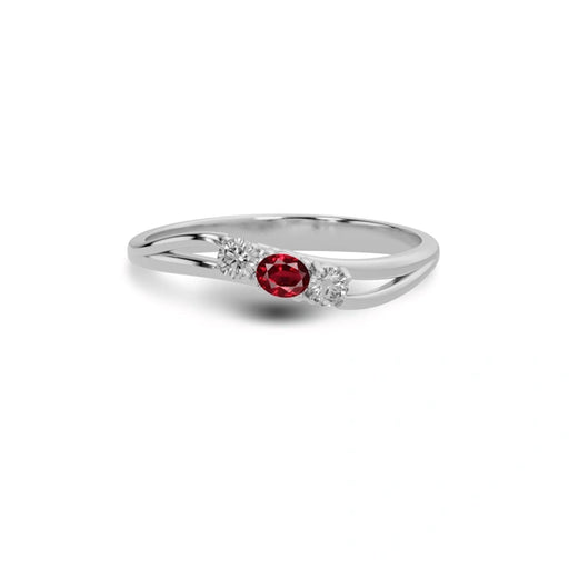Ruby Sterling Silver Ring R1