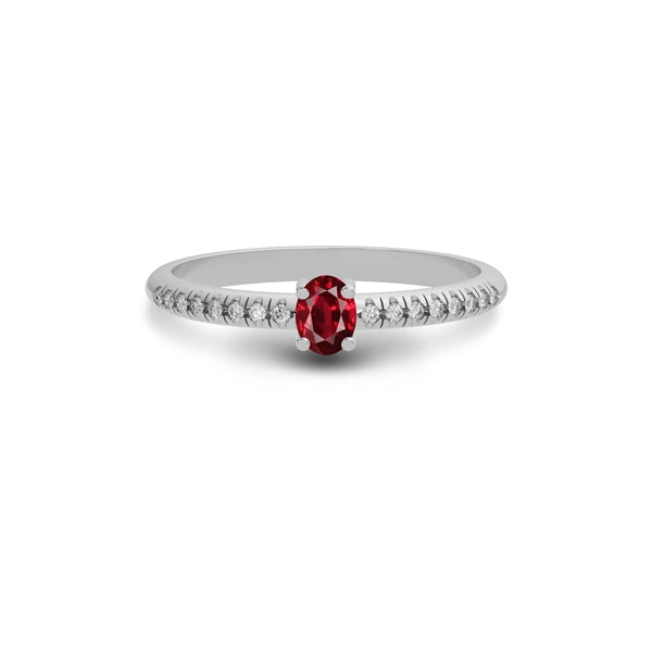 Ruby Sterling Silver Ring R4