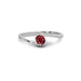 Ruby Sterling Silver Ring R8