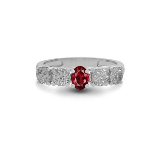 Ruby Sterling Silver Ring R10