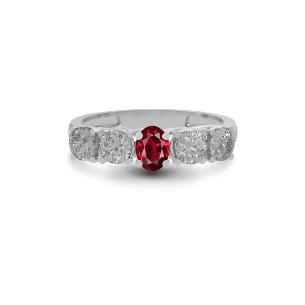 Ruby Sterling Silver Ring R10