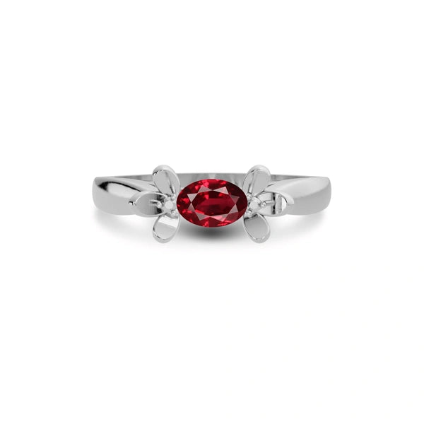 Ruby Sterling Silver Ring R12