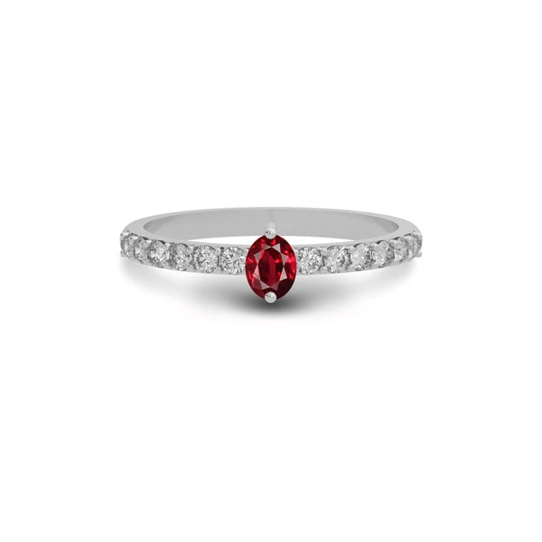 Ruby Sterling Silver Ring R20