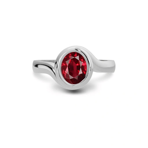 Ruby Sterling Silver Ring R22