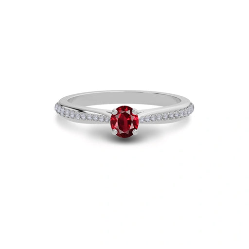 Ruby Sterling Silver Ring R25