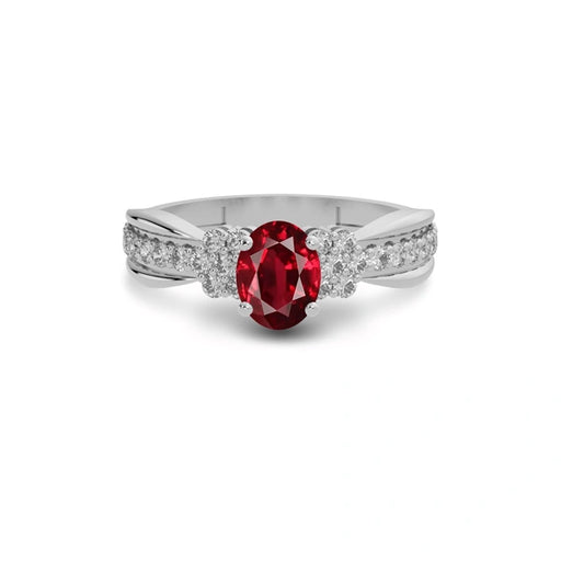 Ruby Sterling Silver Ring R31