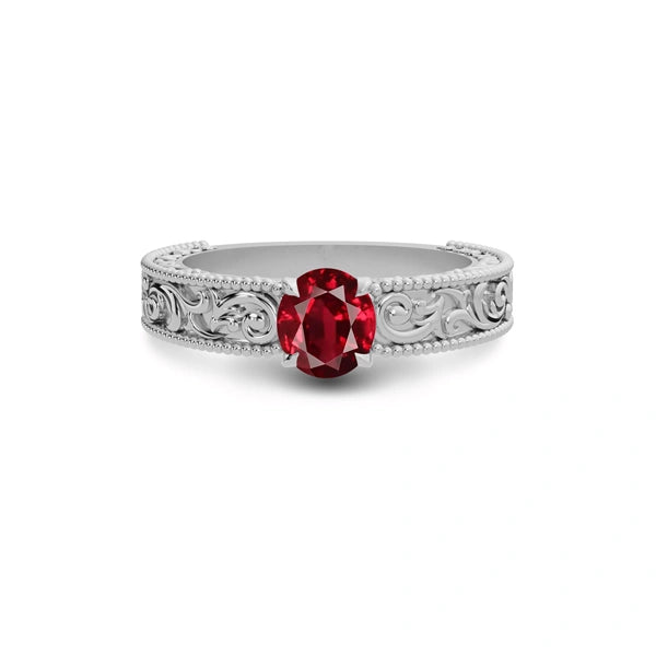 Ruby Sterling Silver Ring R33