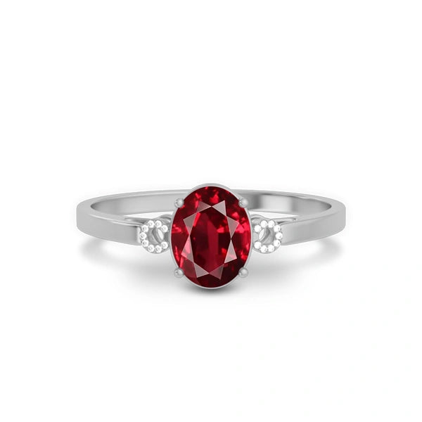 Ruby Sterling Silver Ring R38