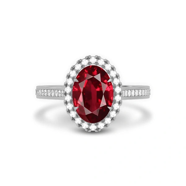 Ruby Sterling Silver Ring R40
