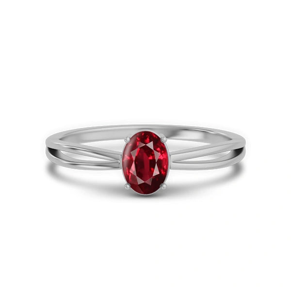 Ruby Sterling Silver Ring R43
