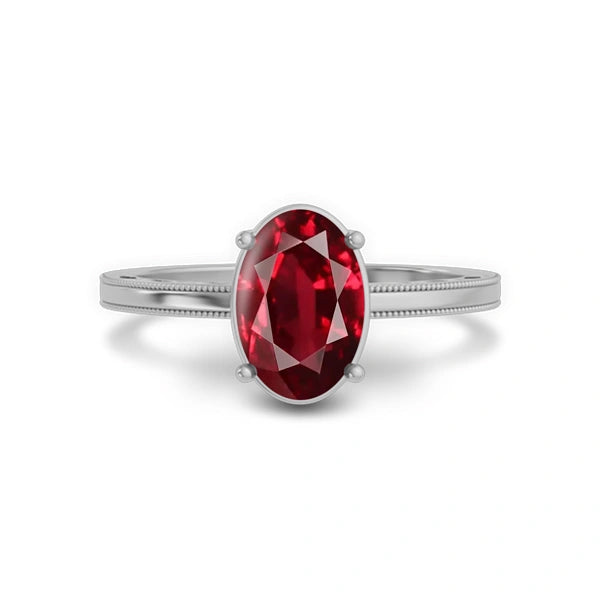 Ruby Sterling Silver Ring R48