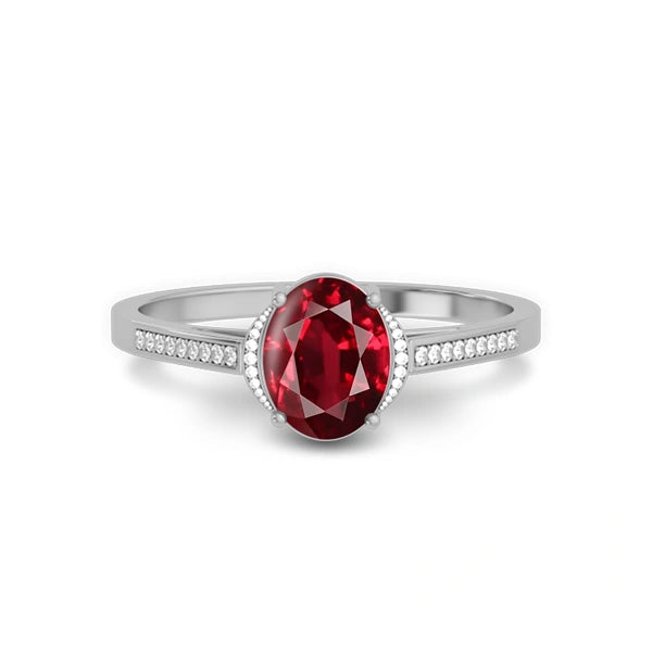 Ruby Sterling Silver Ring R53