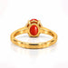 Red Coral Gold Ring R54