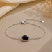 Red Garnet Silver Rakhi Bracelet - RK-2RG