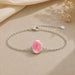 Rose Quartz Silver Rakhi Bracelet - RK-1RQ