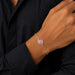 Rose Quartz Silver Rakhi Bracelet - RK-2RQ