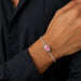 Rose Quartz Silver Rakhi Bracelet - RK-3RQ